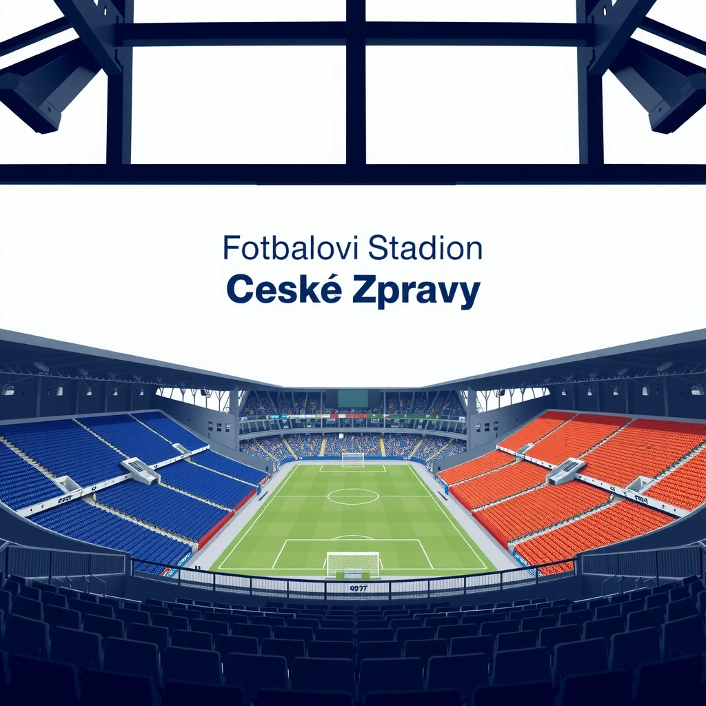 Fotbalový stadion s fanoušky